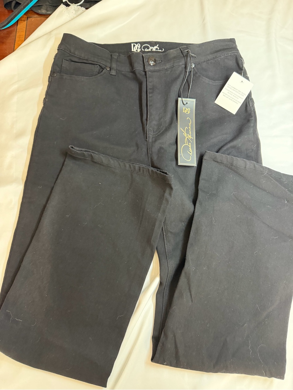 DG2 by Diane Gilman Black Bootcut Jeans